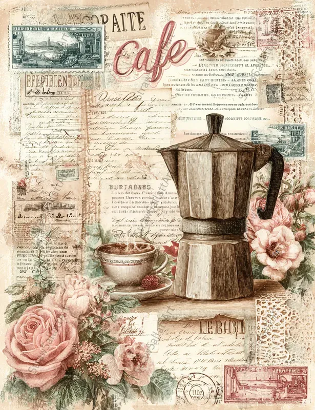 Coffee Junk Journal Ephemera Pages