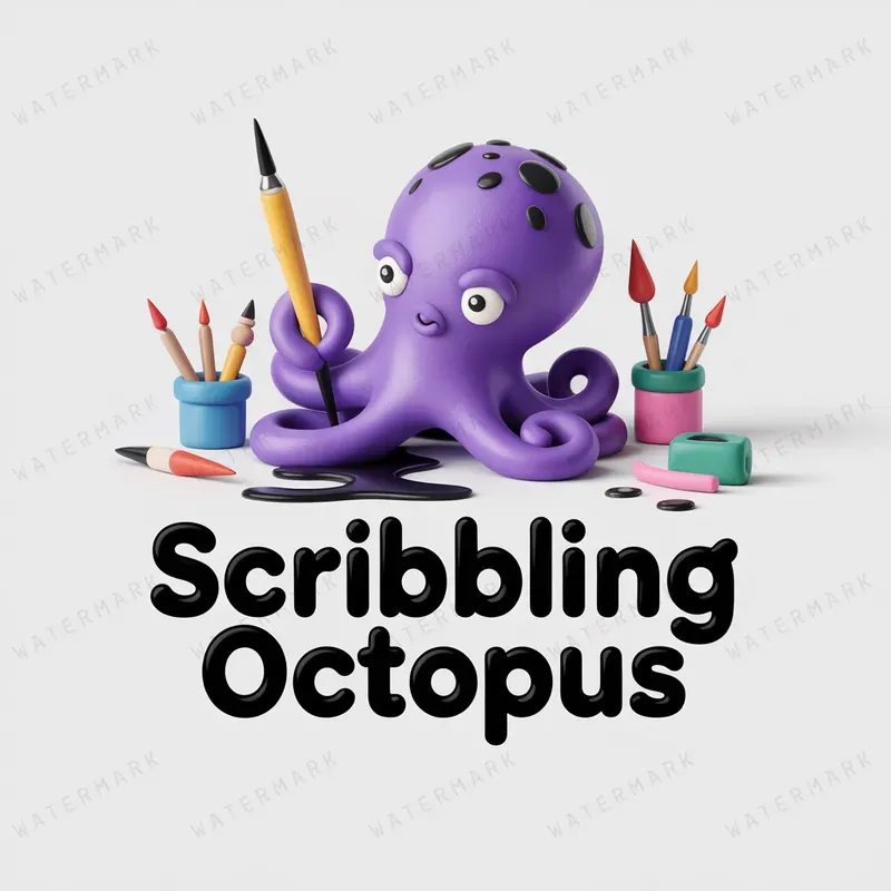 Whimsical 3D Clayart Logos