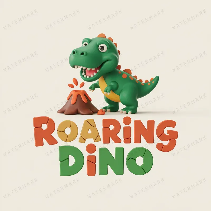 Whimsical 3D Clayart Logos