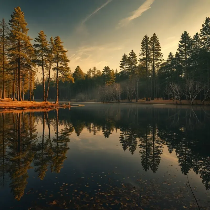 Summer Lake Mirror Reflection Photos