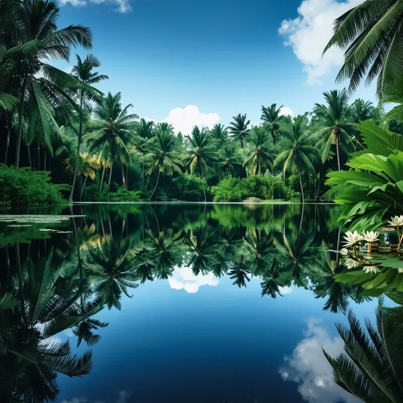 Summer Lake Mirror Reflection Photos
