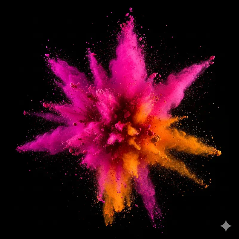Holi Powder Macro Explosions