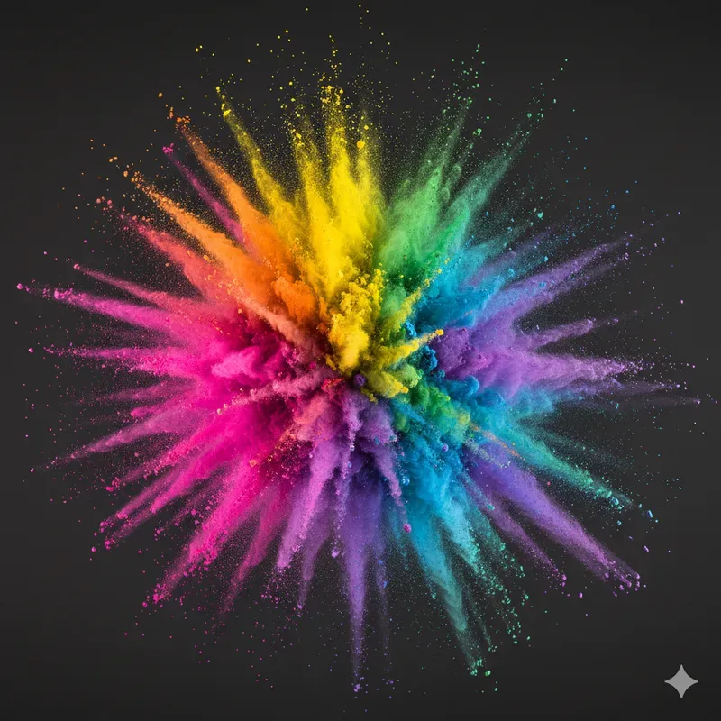 Holi Powder Macro Explosions
