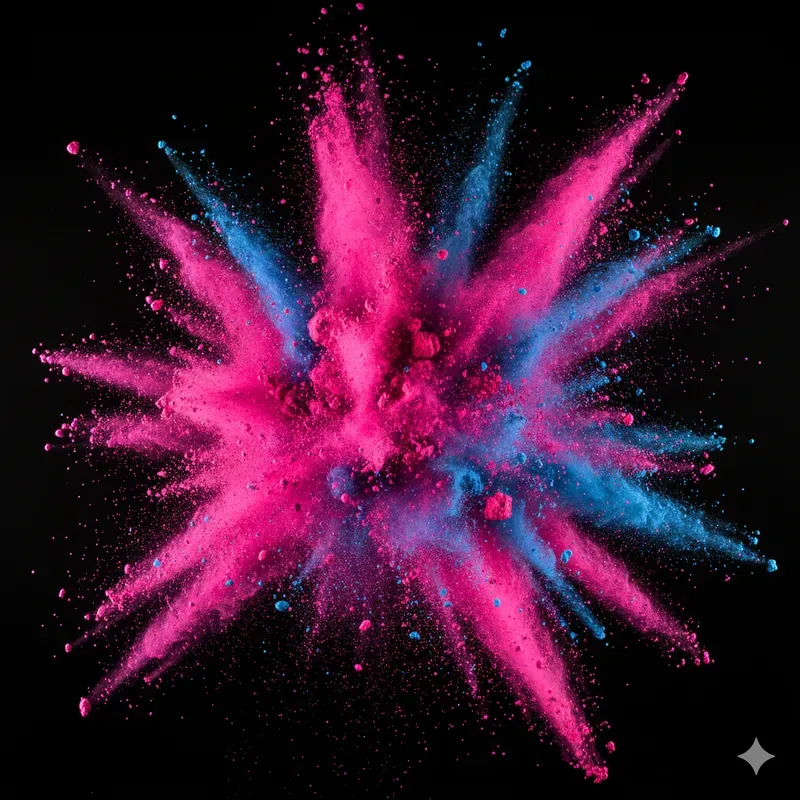 Holi Powder Macro Explosions