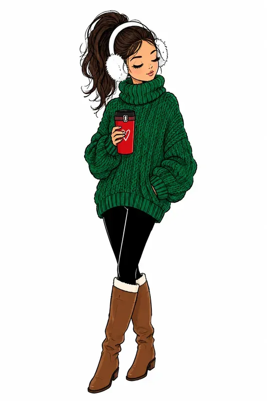 Chic Fashion Girl Illustrations