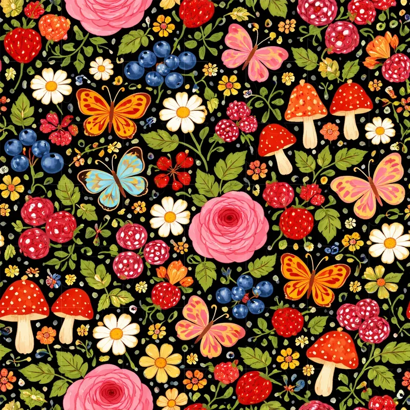 Modern Nature Abstract Seamless Patterns