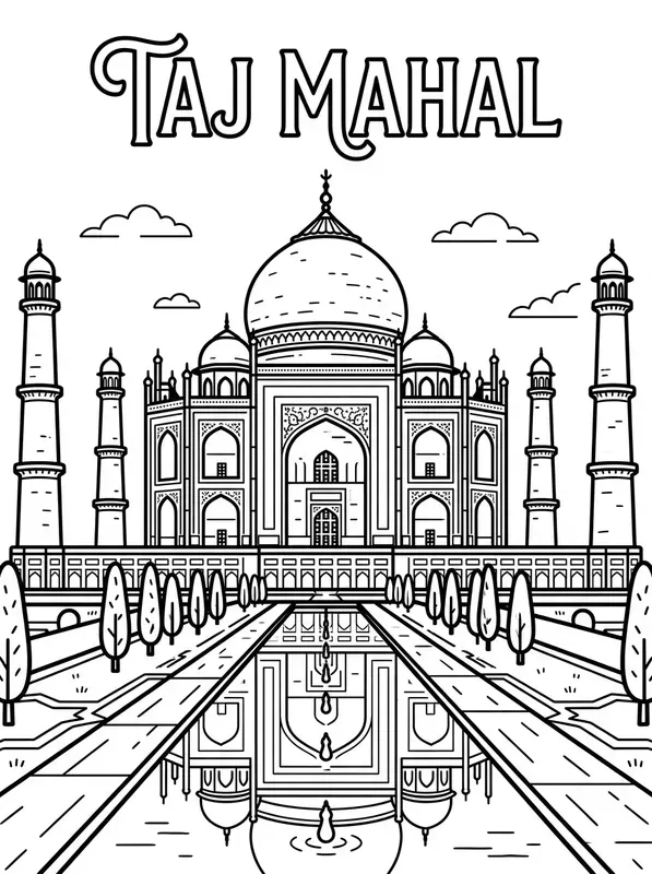 Vector Travel Coloring Book Pages
