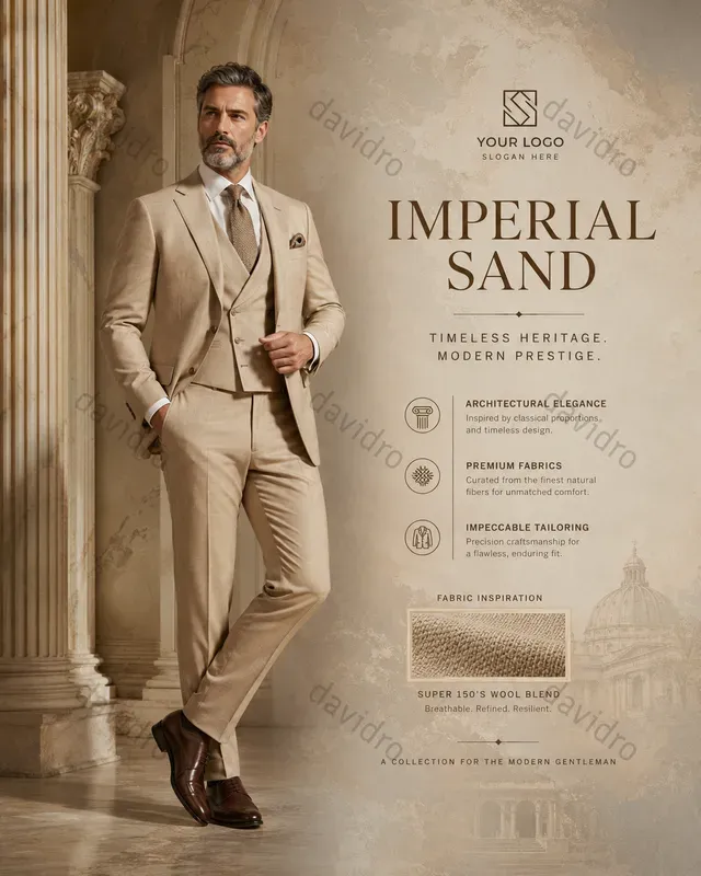 Luxury Mens Suit Editorial Posters