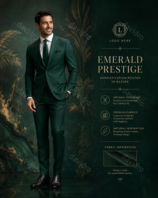 Luxury Mens Suit Editorial Posters