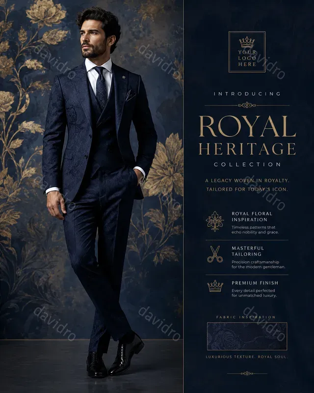 Luxury Mens Suit Editorial Posters