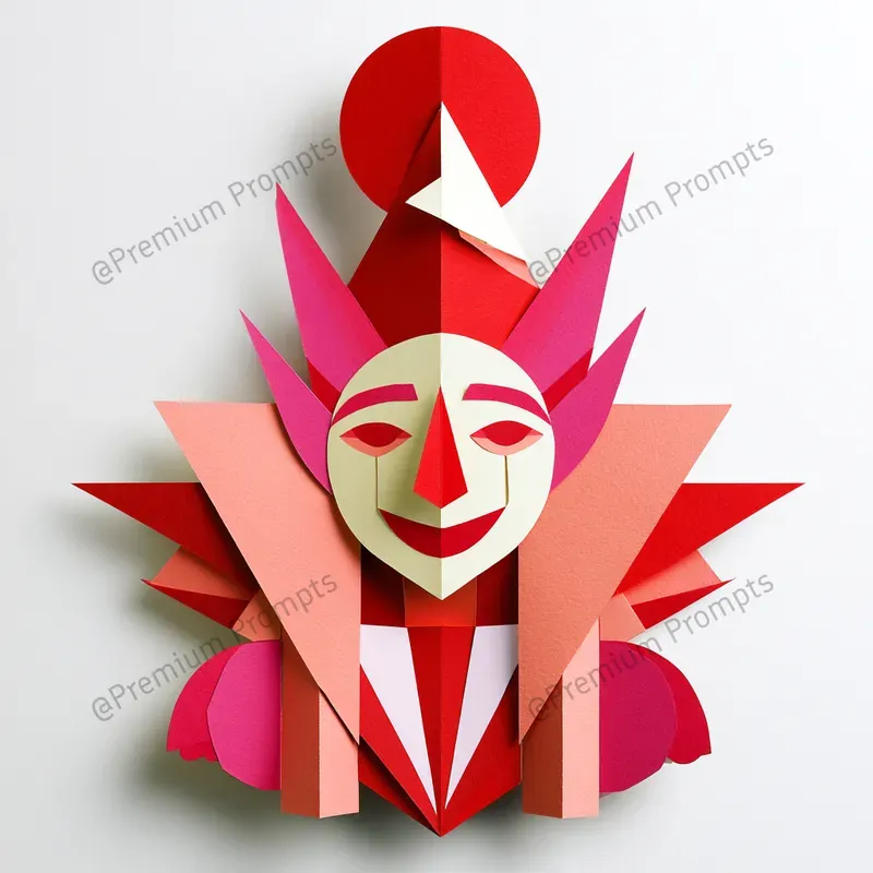 Chic Carnival Folded Paper Cut Cliparts