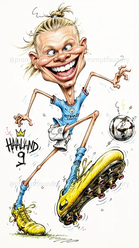 Funny Football Caricatures