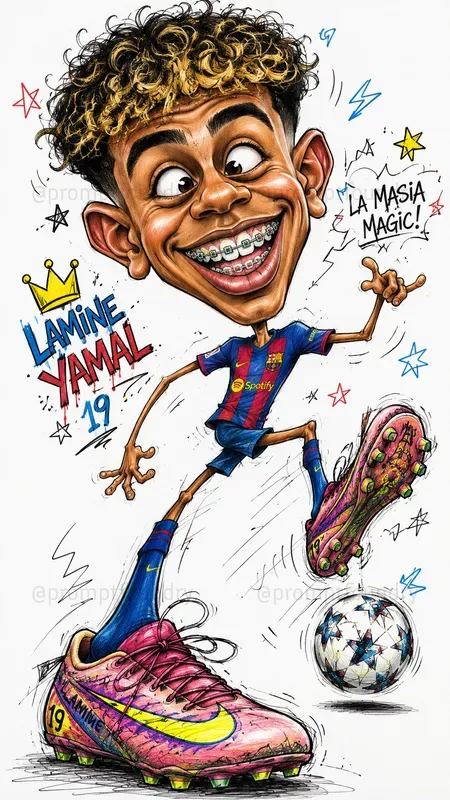 Funny Football Caricatures