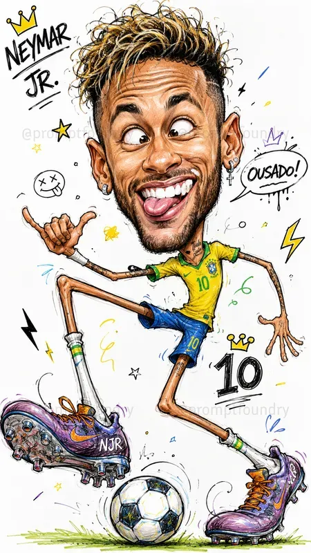 Funny Football Caricatures