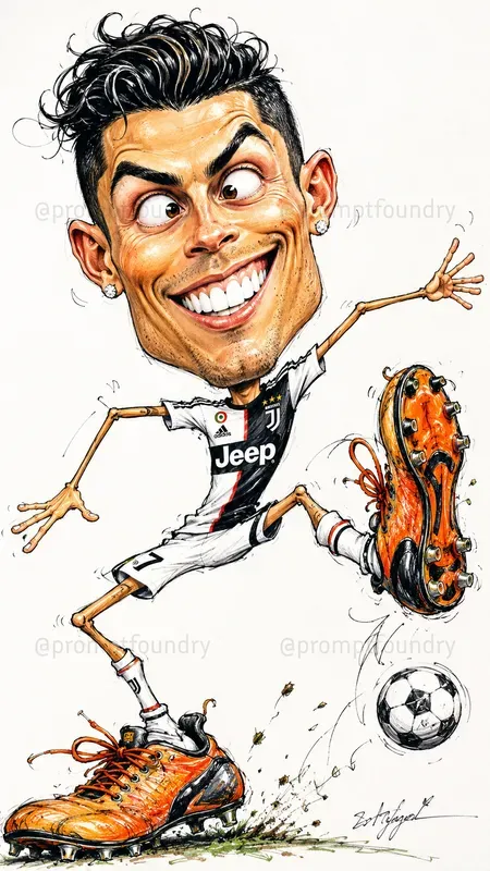 Funny Football Caricatures