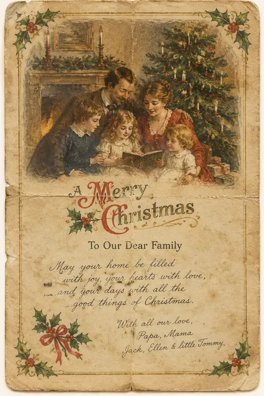 Christmas Greeting Card Ephemera