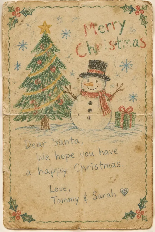 Christmas Greeting Card Ephemera