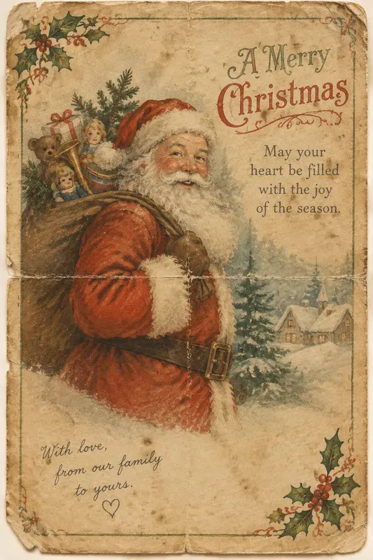 Christmas Greeting Card Ephemera
