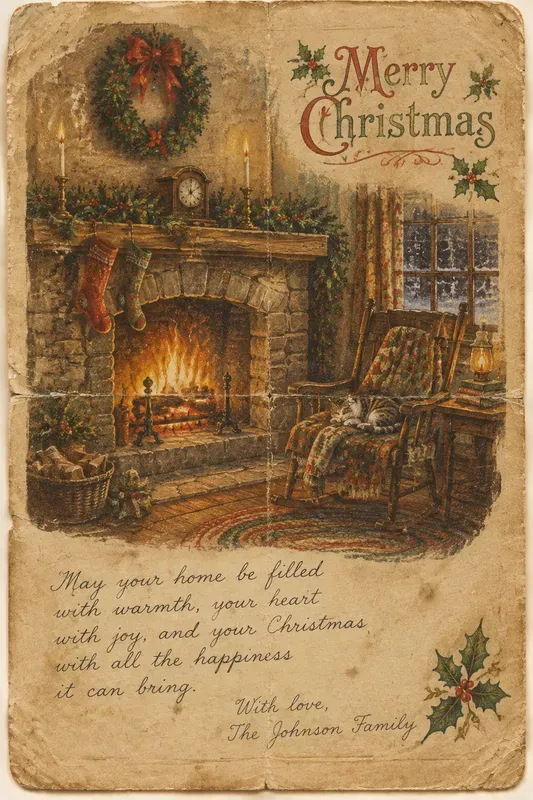 Christmas Greeting Card Ephemera