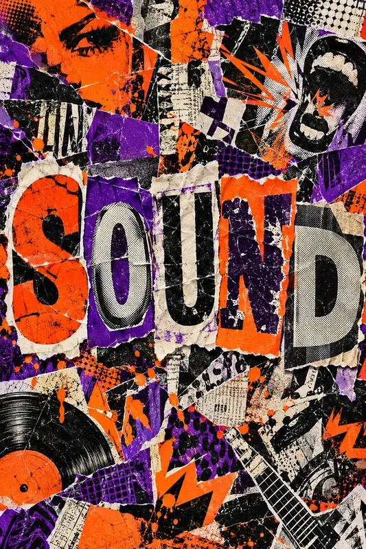 Bold Punk Collage Typography Posters
