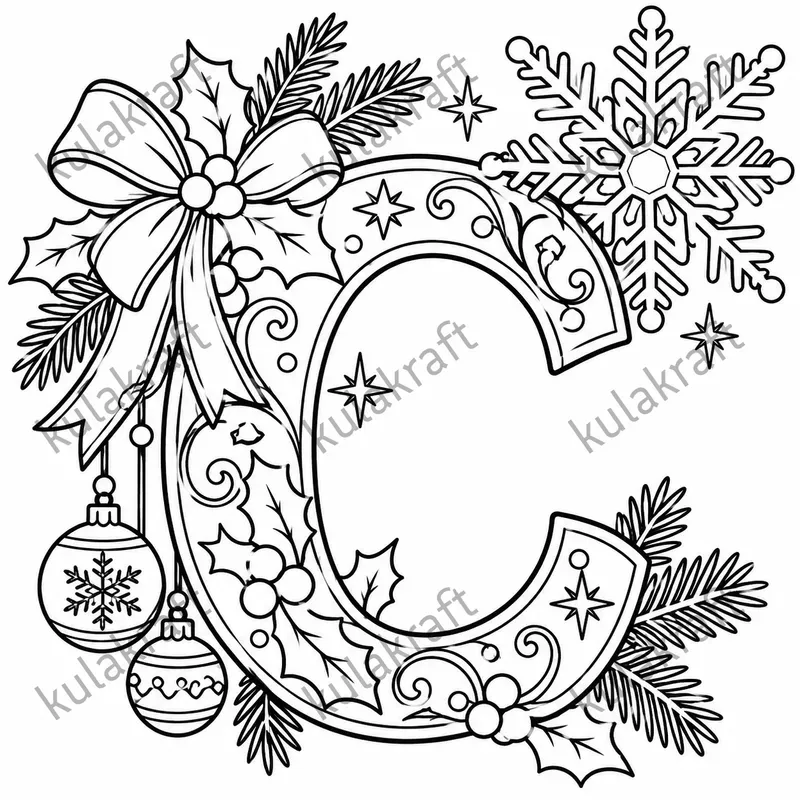 Christmas Letter Coloring Pages
