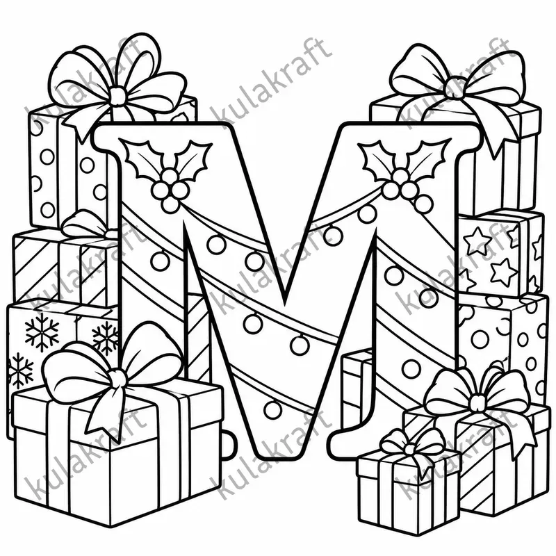 Christmas Letter Coloring Pages