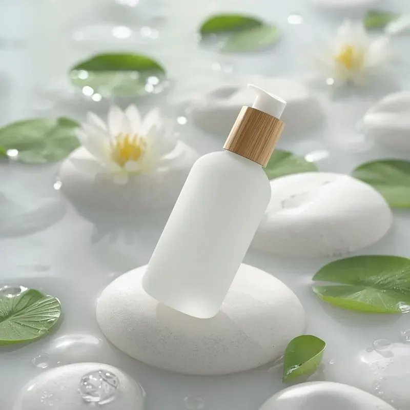 Luxury Spa Massage Oils On River Stones