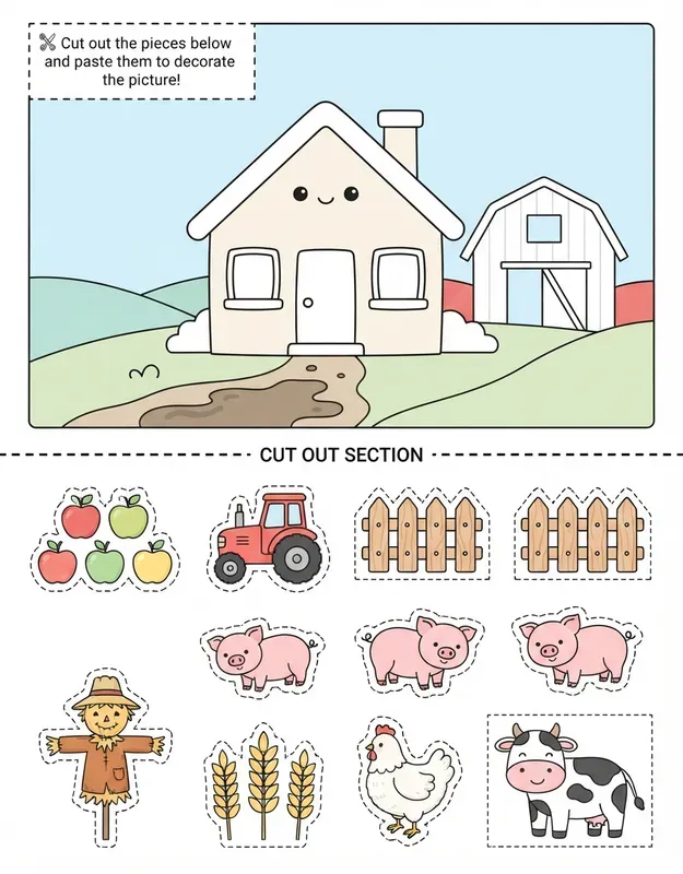 Themed Decorating Worksheets For Kids