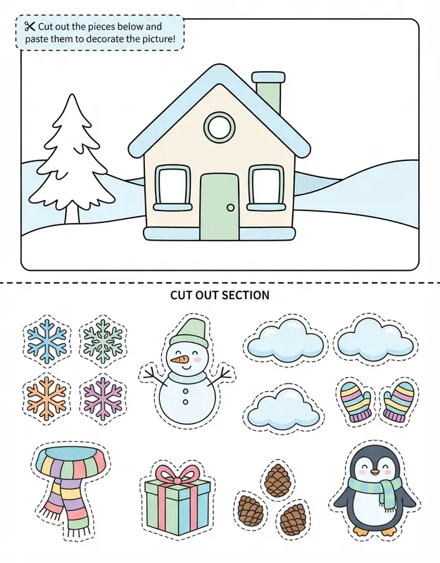 Themed Decorating Worksheets For Kids