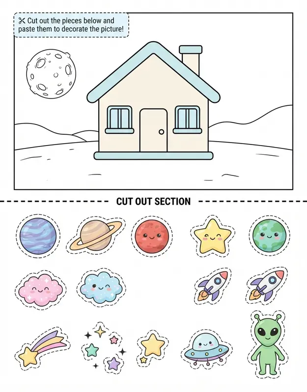 Themed Decorating Worksheets For Kids