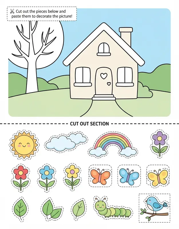 Themed Decorating Worksheets For Kids