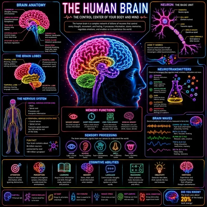 Neon Science Infographic Generator