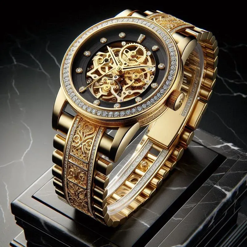 Luxury Skeleton Watch Studios 3D