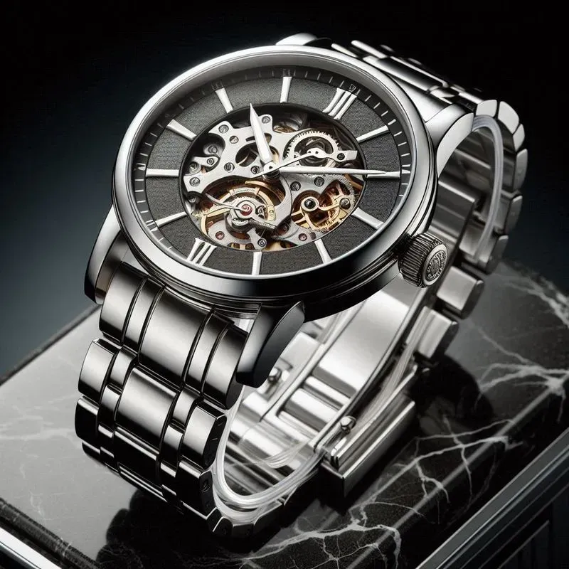 Luxury Skeleton Watch Studios 3D