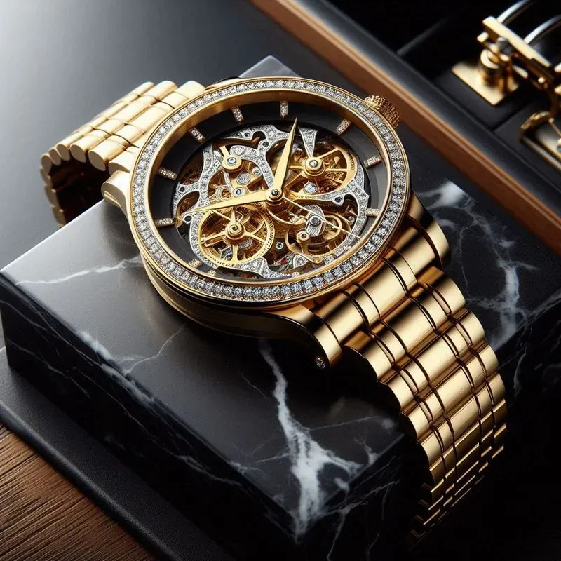 Luxury Skeleton Watch Studios 3D