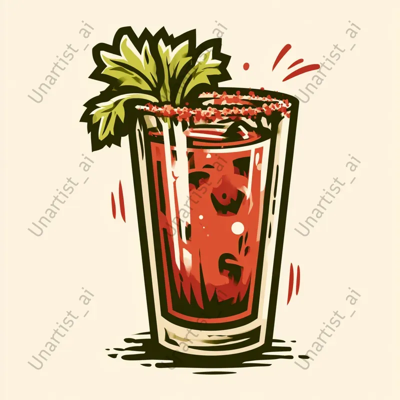 Flat Vector Cocktail Poster Illustrations