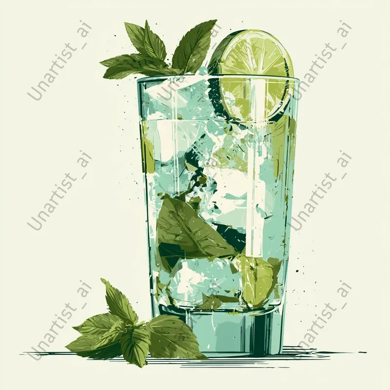 Flat Vector Cocktail Poster Illustrations