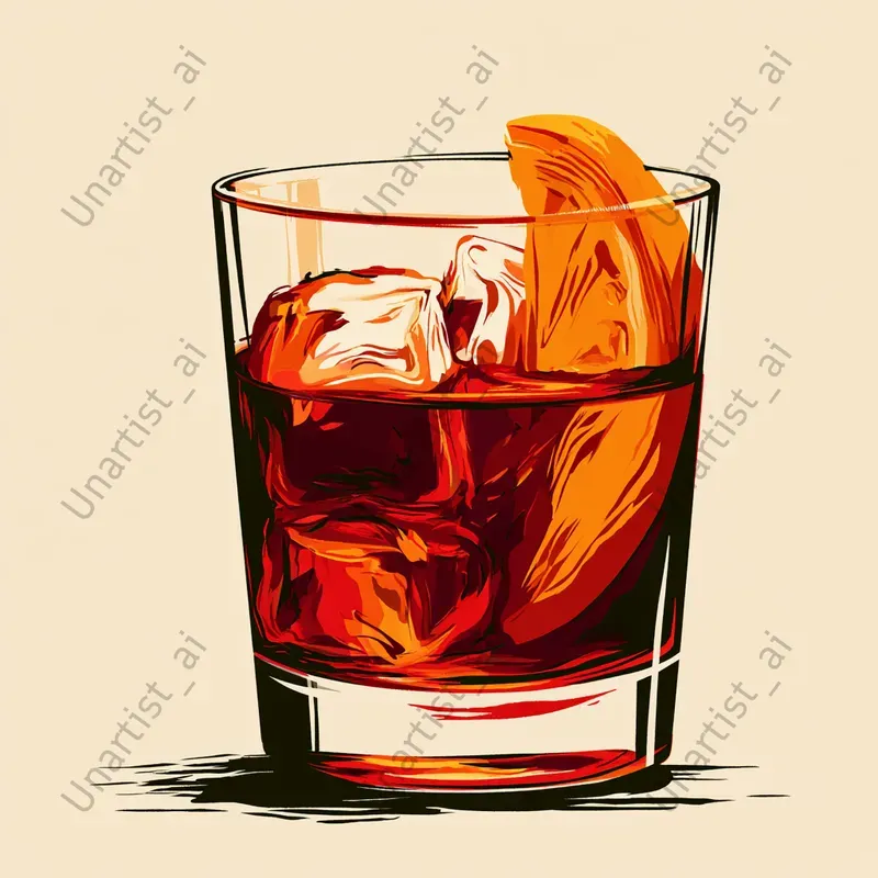 Flat Vector Cocktail Poster Illustrations