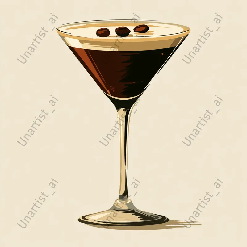 Flat Vector Cocktail Poster Illustrations