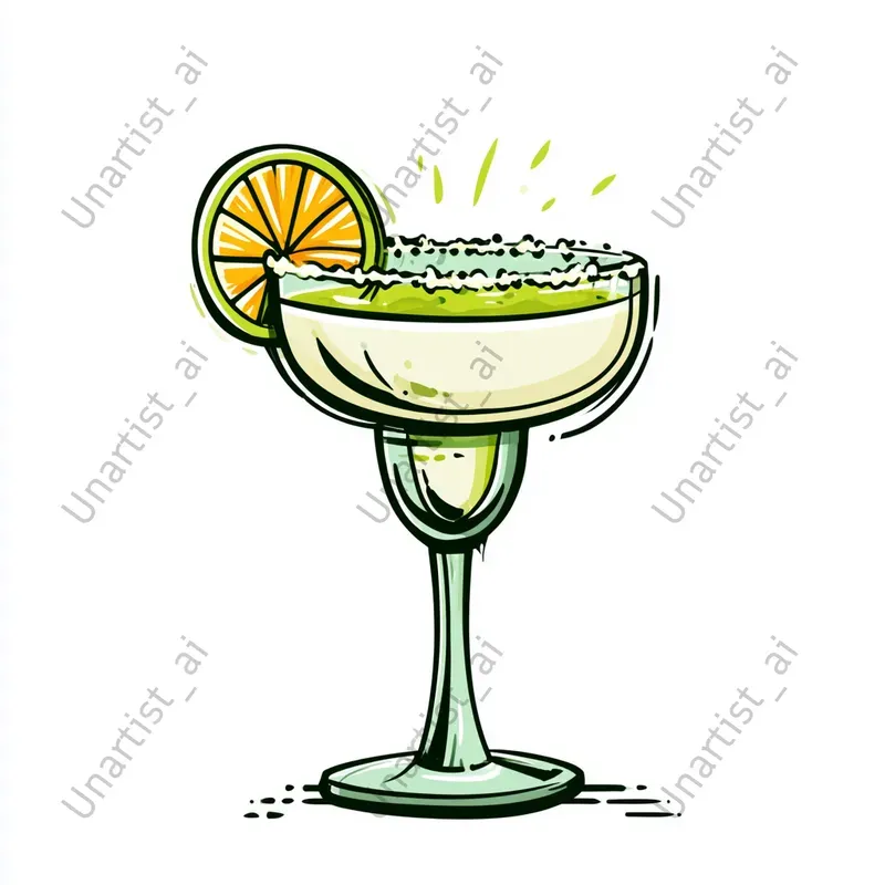 Flat Vector Cocktail Poster Illustrations