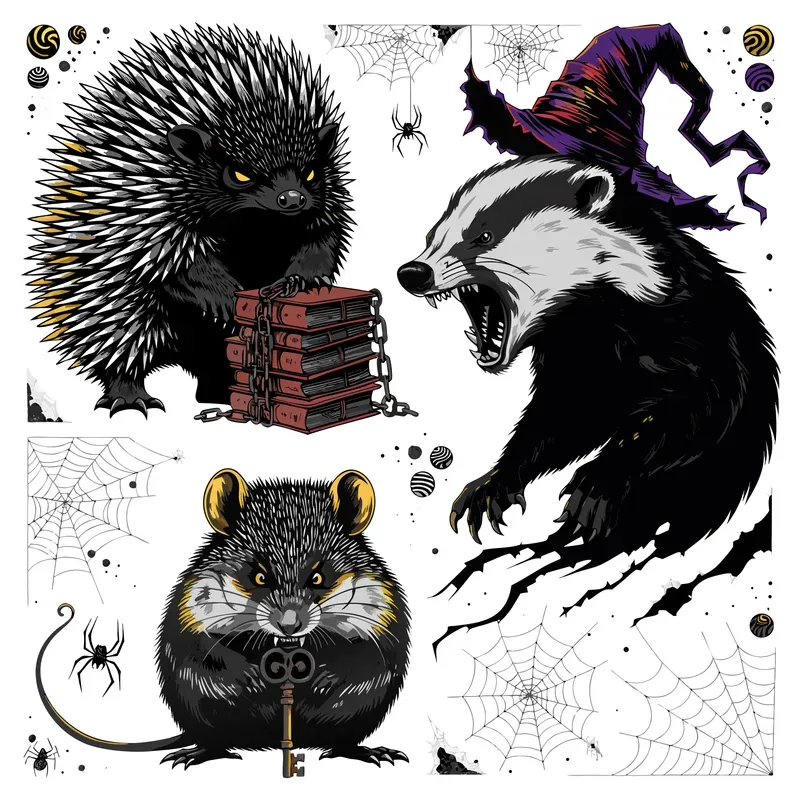 Dark Halloween Vector Asset Sheets