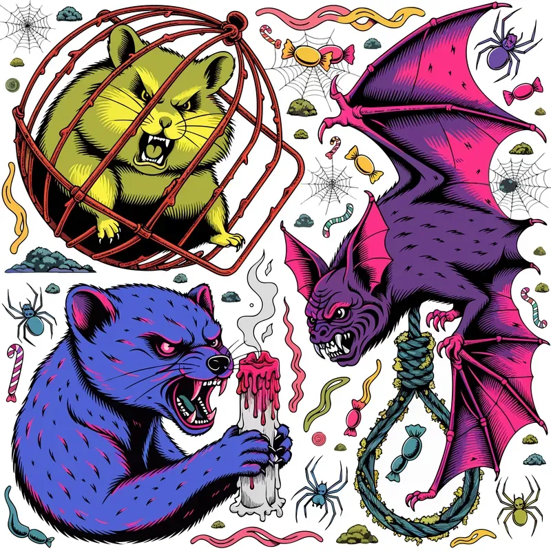 Dark Halloween Vector Asset Sheets