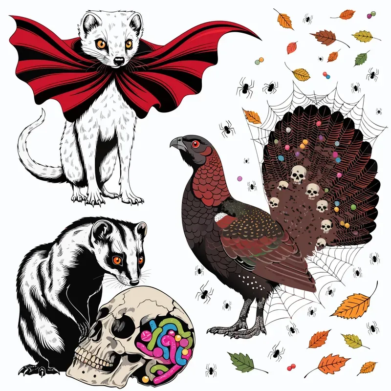 Dark Halloween Vector Asset Sheets