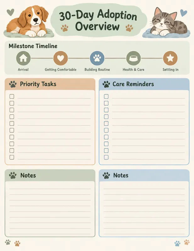 New Pet Welcome Home Planner