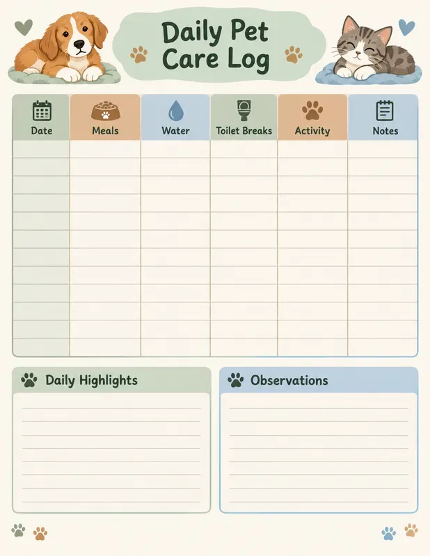 New Pet Welcome Home Planner
