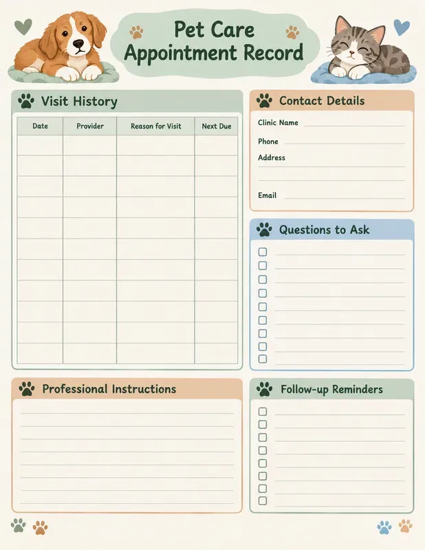 New Pet Welcome Home Planner