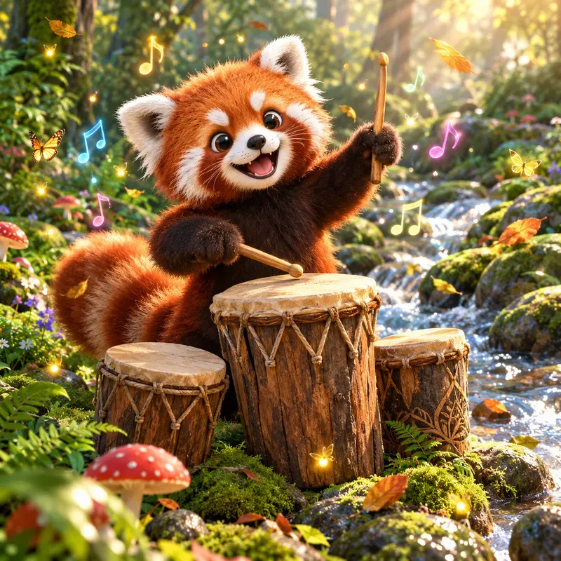 Whimsical Musical Animal Art