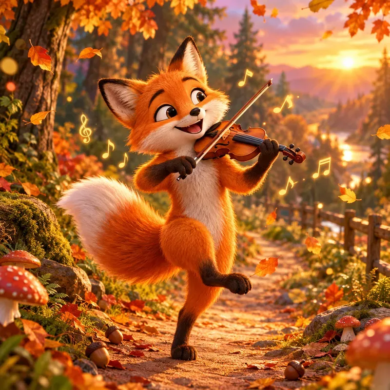 Whimsical Musical Animal Art