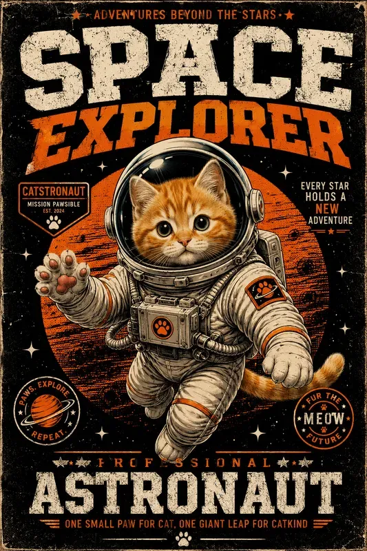 Retro Space Character Tshirt Collections