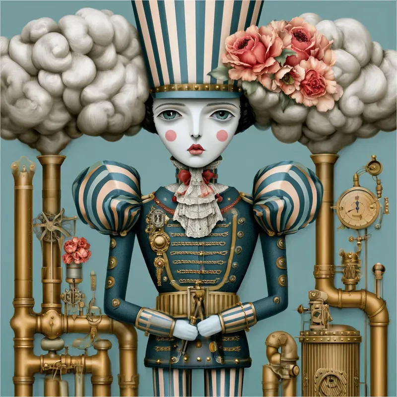 Whimsical Steampunk Vector Art
